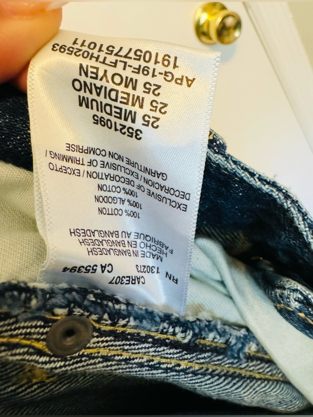 Lee Women's Denim Button Front Midi Skirt Size 25 - Picture 8 of 8
